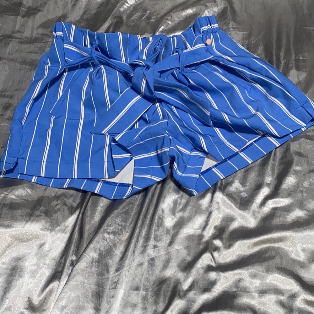 Blue with white stripe shorts